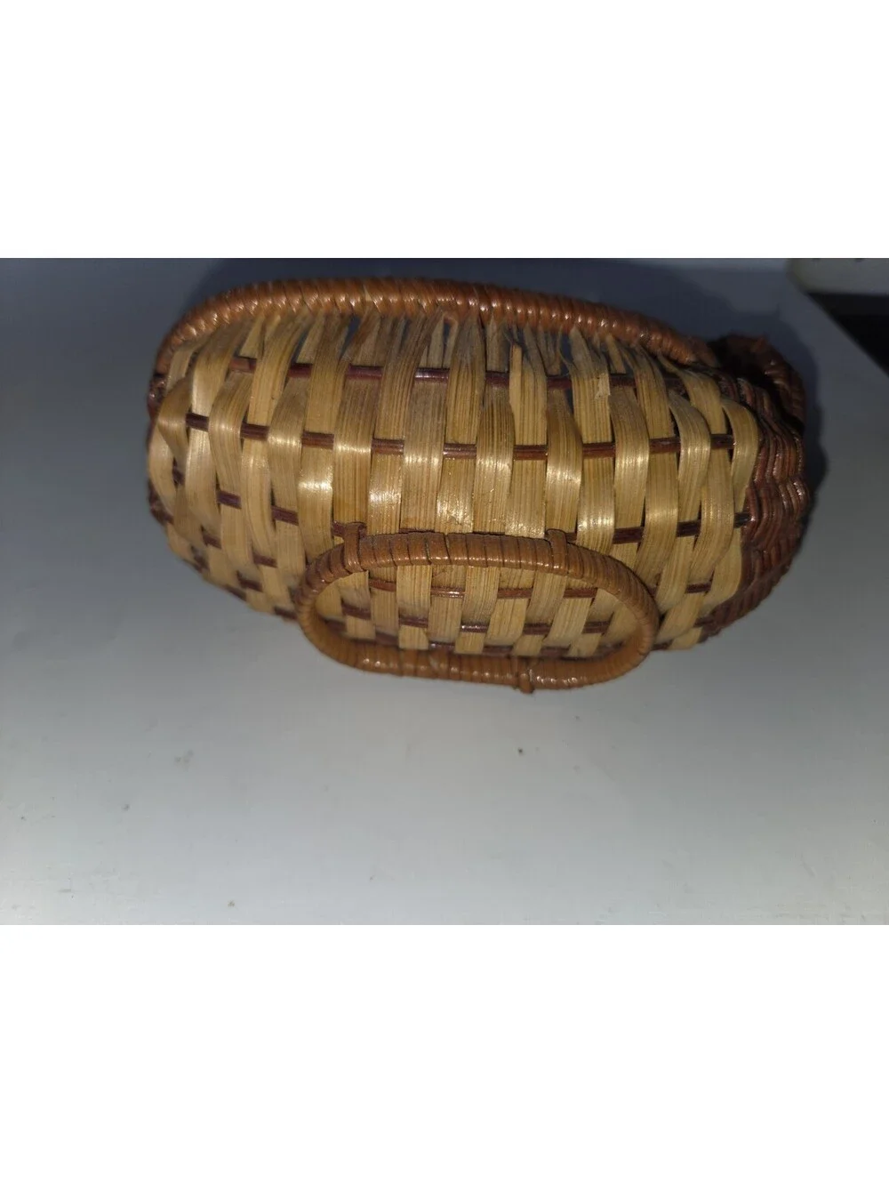 Vintage Cottagecore Wicker Duck Shaped Basket SF2